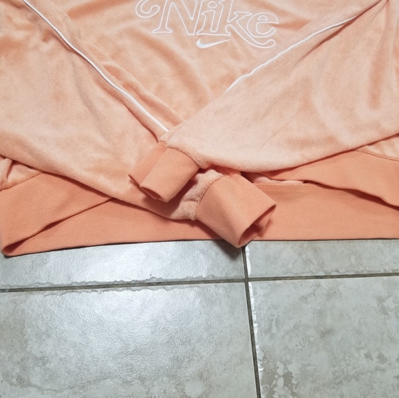 Nike Orange Terry Cloth Cropped Sweater, Women's Size S, Out of Stock - Picture 9 of 10